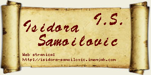 Isidora Samoilović vizit kartica